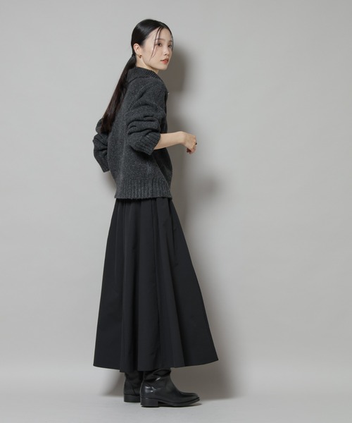 NANO universe（ナノユニバース）の「ハーフジップニットプルオーバー（ニット/セーター・レディース・ライトベージュ/ダークグレー/ブラウン・FREE）」の21枚目の写真