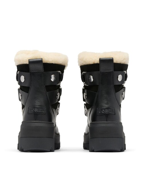 SOREL 防水ファー付きブーツ ブラック カリブー ソレル SOREL スノーブーツ レディース NL3146 010 黒
