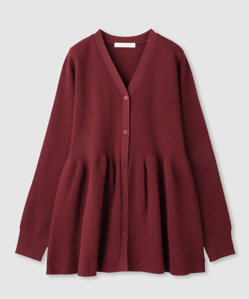 Mac-House（マックハウス）の「milli de l'air ソフトレッチペプラムカーディガン（カーディガン/ボレロ・レディース・カーキ/ブラウン/レッド/ブラック・M）」の10枚目の写真