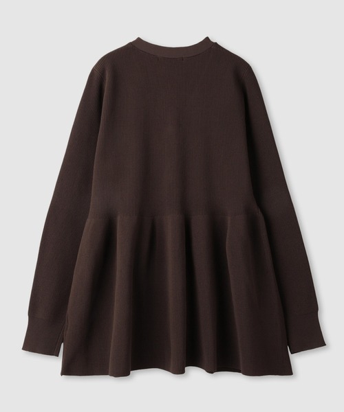 Mac-House（マックハウス）の「milli de l'air ソフトレッチペプラムカーディガン（カーディガン/ボレロ・レディース・カーキ/ブラウン/レッド/ブラック・M）」の11枚目の写真