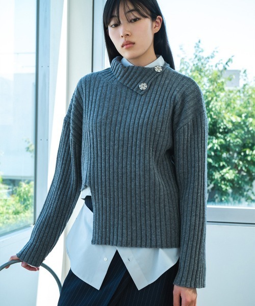 soduk（スドーク）の「cut cut knit sweater（ニット/セーター）」 - WEAR