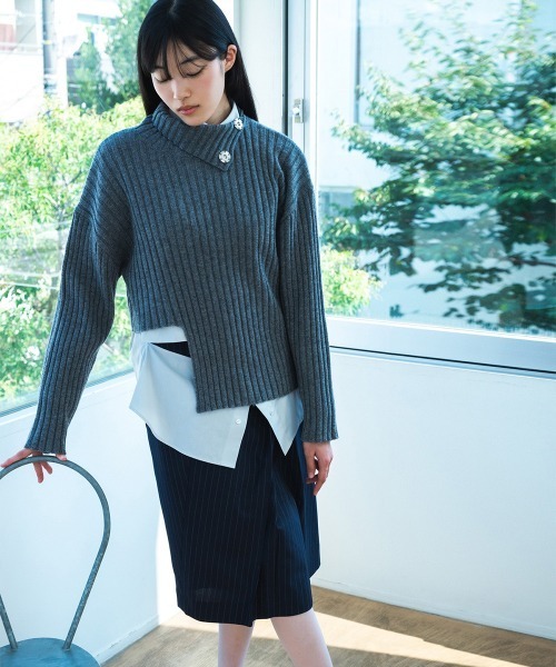 soduk（スドーク）の「cut cut knit sweater（ニット/セーター）」 - WEAR