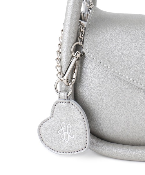 ROPE' PICNIC（ロペピクニック）の「ハートチャーム付きミニレトルショルダーバッグ（ショルダーバッグ・レディース・キナリ/シルバー/レッド/ブラック・FREE）」の14枚目の写真