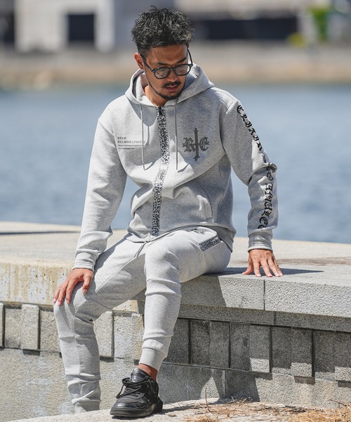 アダムスジャグラー グレー パーカーセットアップ RTEG/C&REジップフーディー（パーカー）｜adamsJUGGLER（アダムス