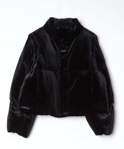 DOUBLE STANDARD CLOTHING（ダブルスタンダードクロージング）の「2WAY ベロアダウンジャケット（ダウンジャケット/コート・レディース・ブラック・38/36）」の20枚目の写真