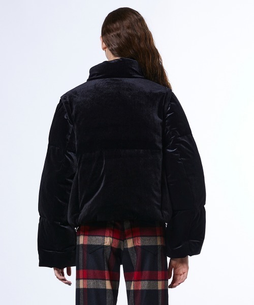 DOUBLE STANDARD CLOTHING（ダブルスタンダードクロージング）の「2WAY ベロアダウンジャケット（ダウンジャケット/コート・レディース・ブラック・38/36）」の7枚目の写真