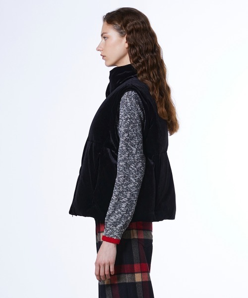 DOUBLE STANDARD CLOTHING（ダブルスタンダードクロージング）の「2WAY ベロアダウンジャケット（ダウンジャケット/コート・レディース・ブラック・38/36）」の9枚目の写真