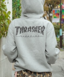 THRASHER（スラッシャー）の「CRACKED HOMETOWN ZIP HOODIE SWEAT PARKA/THRASHER/スラッシャー 定番ロゴ スウェット フルジップ フード ストリート スケーター ユニセックス（パーカー）」