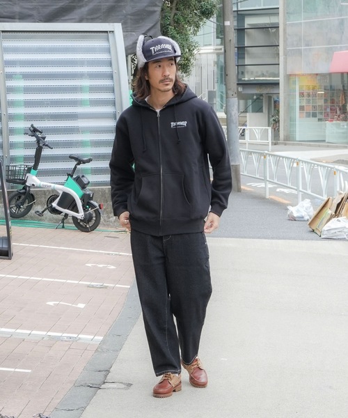 B/(ビースラッシュ) スウェットフーディー パーカー ダークグレー Lサイズ セール】CRACKED HOMETOWN ZIP HOODIE SWEAT PARKA/THRASHER