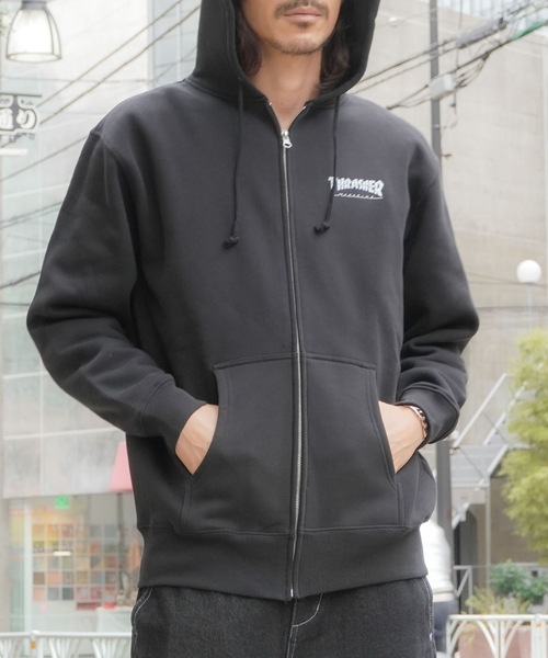 セール】CRACKED HOMETOWN ZIP HOODIE SWEAT PARKA/THRASHER