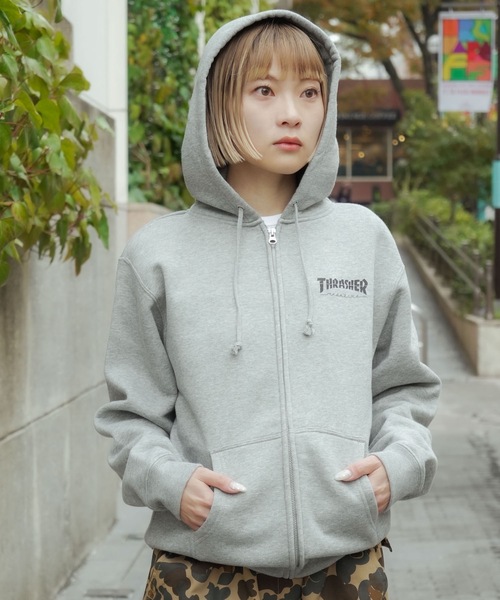 セール】CRACKED HOMETOWN ZIP HOODIE SWEAT PARKA/THRASHER