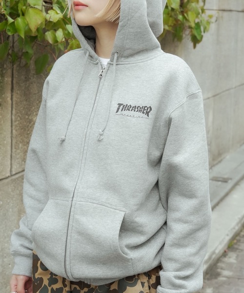 セール】CRACKED HOMETOWN ZIP HOODIE SWEAT PARKA/THRASHER