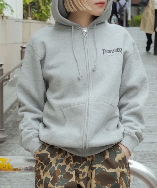 90´s後期　THRASHER ダイヤロゴ パーカー　グレー 90´s後期 THRASHER ダイヤロゴ パーカー グレー 90´s後期 THRASHER