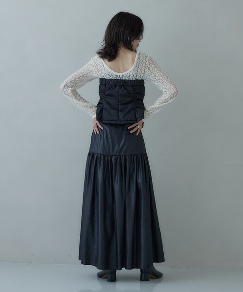 GALLEST（ギャレスト）の「レザーライクマキシスカート（スカート・レディース・グレー/ブラック/ボルドー・40/38/36/34）」の14枚目の写真