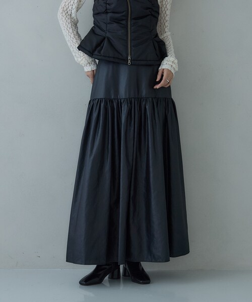 GALLEST（ギャレスト）の「レザーライクマキシスカート（スカート・レディース・グレー/ブラック/ボルドー・40/38/36/34）」の11枚目の写真