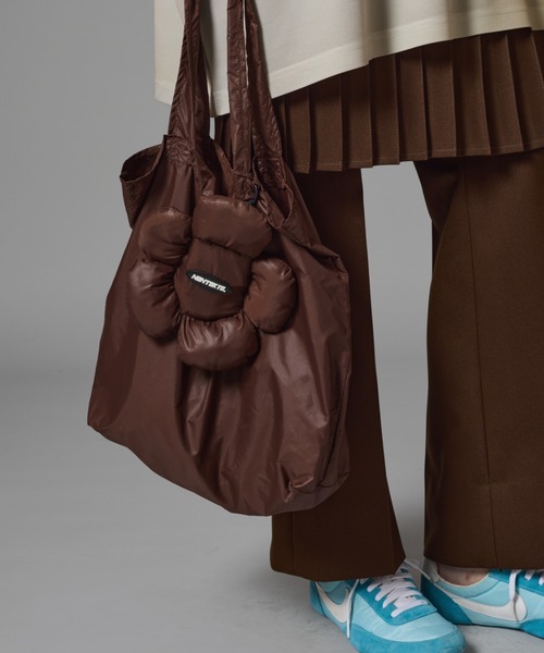 NON TOKYO(ノントーキョー)の「NON TOKYO/ノントーキョー/フラワーエコBAG(トートバッグ・レディース・ブラック/ブラウン/ピンク・F)」の2枚目の写真