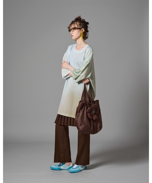 NON TOKYO(ノントーキョー)の「NON TOKYO/ノントーキョー/フラワーエコBAG(トートバッグ・レディース・ブラック/ブラウン/ピンク・F)」の10枚目の写真