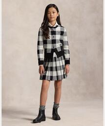 POLO RALPH LAUREN CHILDRENSWEAR(ポロ ラルフ ローレン チルドレンズウェア)のバッファロー チェック ウール カーディガン & スカート セット(その他トップス)