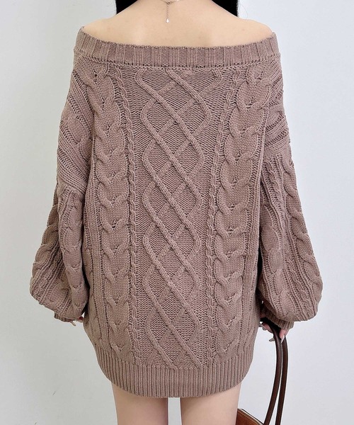 INGNI(イング)の「2Wayケーブルルーズチュニックニット(ニット/セーター・レディース・アイボリー/ボルドー/グレー/ブラウン系その他7/ピンク/ベージュ・M)」の22枚目の写真