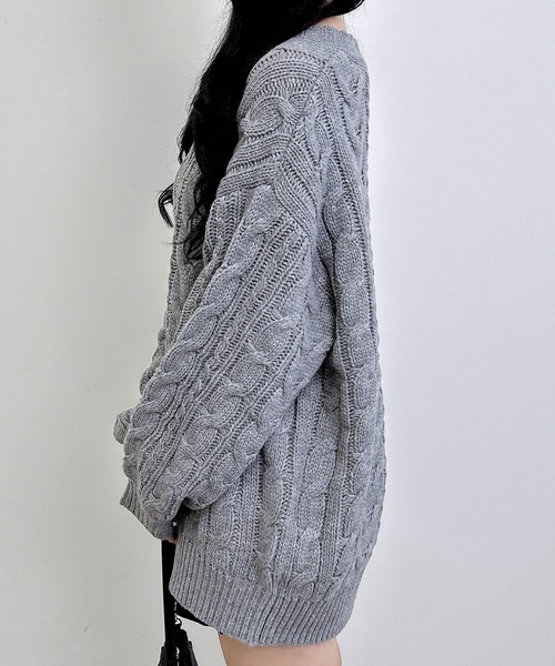 INGNI(イング)の「2Wayケーブルルーズチュニックニット(ニット/セーター・レディース・アイボリー/ボルドー/グレー/ブラウン系その他7/ピンク/ベージュ・M)」の15枚目の写真