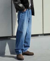 Johnbull | Johnbull/ジョンブル 5POCKET STRAIGHT JEANSウォッシュ加工 テーパード 13.5オンス ストレートジーンズ(デニムパンツ)