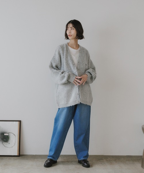 Johnbull（ジョンブル）の「Johnbull/ジョンブル 5POCKET STRAIGHT JEANSウォッシュ加工 テーパード 13.5オンス ストレートジーンズ（デニムパンツ・メンズ・ブルー/ライトブルー・L/M）」の9枚目の写真