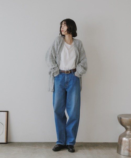 Johnbull（ジョンブル）の「Johnbull/ジョンブル 5POCKET STRAIGHT JEANSウォッシュ加工 テーパード 13.5オンス ストレートジーンズ（デニムパンツ・メンズ・ブルー/ライトブルー・L/M）」の7枚目の写真