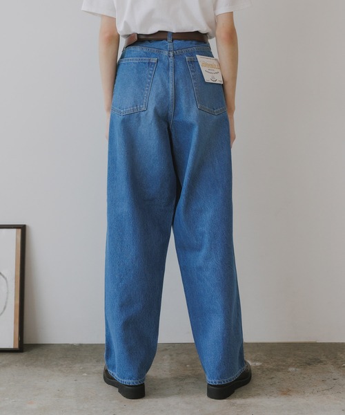 Johnbull（ジョンブル）の「Johnbull/ジョンブル 5POCKET STRAIGHT JEANSウォッシュ加工 テーパード 13.5オンス ストレートジーンズ（デニムパンツ・メンズ・ブルー/ライトブルー・L/M）」の14枚目の写真