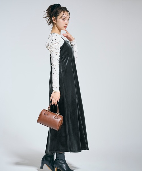 セール】【WEB限定セール】ベロアキャミワンピース（ワンピース