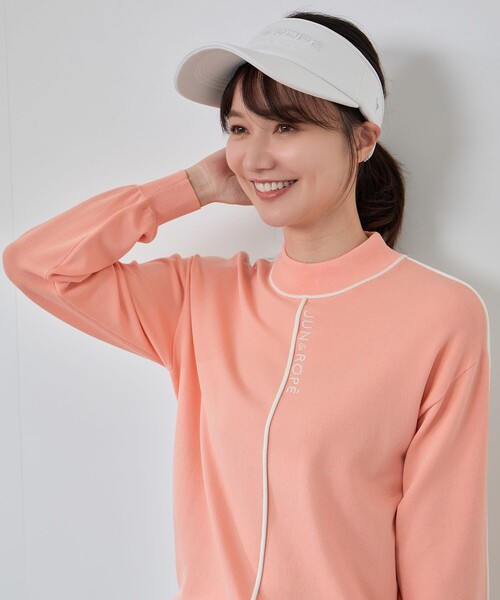 JUN&ROPE'（ジュンアンドロペ）の「ライン使いパフスリーブ長袖ニット［一部WEB限定カラー］（ニット/セーター・レディース・ブラック/グレー/グリーン系その他・L/M/S）」の8枚目の写真