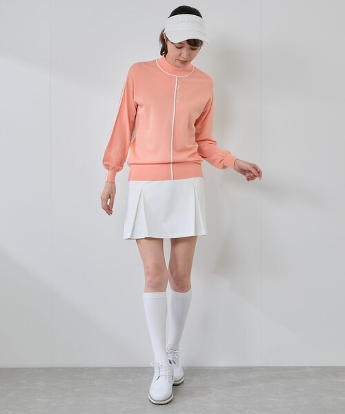 JUN&ROPE'（ジュンアンドロペ）の「ライン使いパフスリーブ長袖ニット［一部WEB限定カラー］（ニット/セーター・レディース・ブラック/グレー/グリーン系その他・L/M/S）」の9枚目の写真