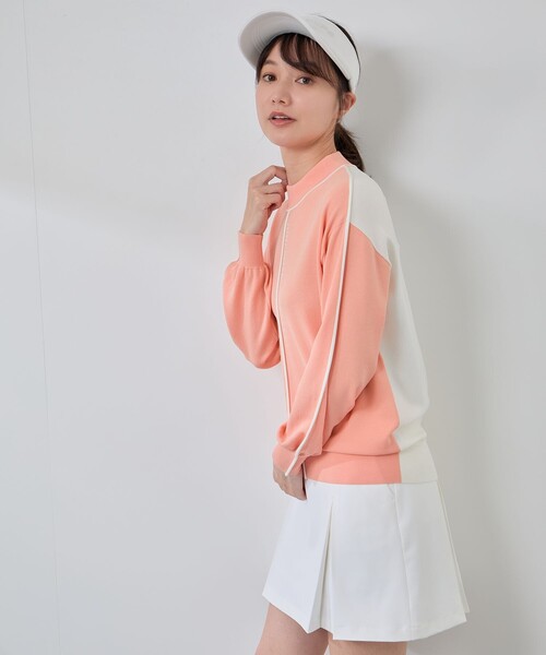 JUN&ROPE'（ジュンアンドロペ）の「ライン使いパフスリーブ長袖ニット［一部WEB限定カラー］（ニット/セーター・レディース・ブラック/グレー/グリーン系その他・L/M/S）」の11枚目の写真