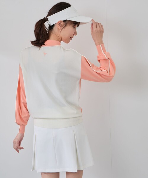 JUN&ROPE'（ジュンアンドロペ）の「ライン使いパフスリーブ長袖ニット［一部WEB限定カラー］（ニット/セーター・レディース・ブラック/グレー/グリーン系その他・L/M/S）」の13枚目の写真