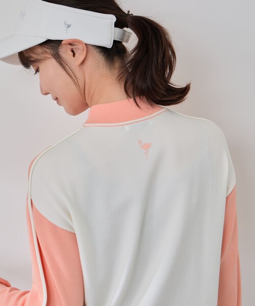 JUN&ROPE'（ジュンアンドロペ）の「ライン使いパフスリーブ長袖ニット［一部WEB限定カラー］（ニット/セーター・レディース・ブラック/グレー/グリーン系その他・L/M/S）」の14枚目の写真