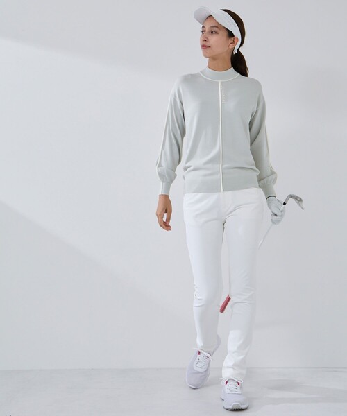 JUN&ROPE'（ジュンアンドロペ）の「ライン使いパフスリーブ長袖ニット［一部WEB限定カラー］（ニット/セーター・レディース・ブラック/グレー/グリーン系その他・L/M/S）」の22枚目の写真