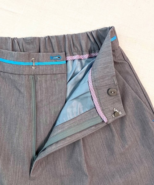 Q(キュー)の「グログランラインタックパンツ(スラックス・レディース・ブラック/ライトグレー・MEDIUM)」の9枚目の写真