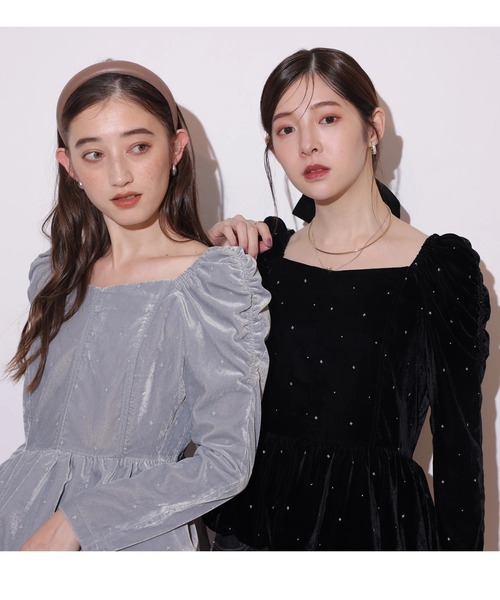 Rirandture(リランドチュール)の「ベロア刺繍ペプラムブラウス(シャツ/ブラウス・レディース・ミント・1/2)」の2枚目の写真