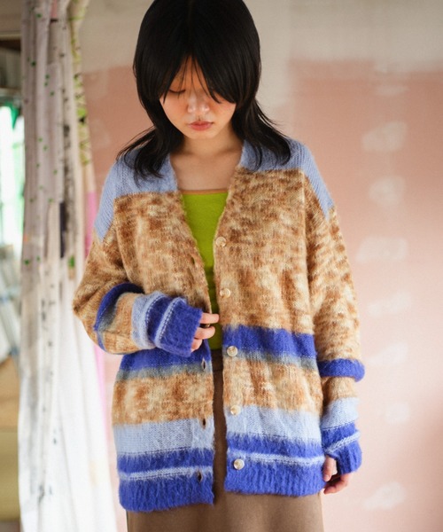 PAMM（パム）の「汽水域のニットカーディガン（カーディガン/ボレロ・レディース・グリーン/ブルー系・フリー）」の16枚目の写真