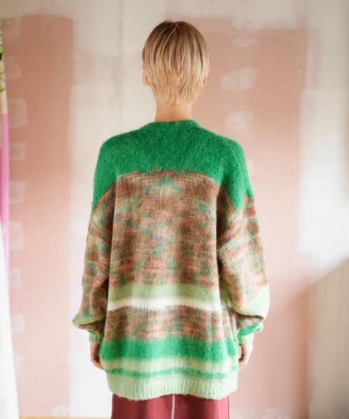 PAMM（パム）の「汽水域のニットカーディガン（カーディガン/ボレロ・レディース・グリーン/ブルー系・フリー）」の10枚目の写真