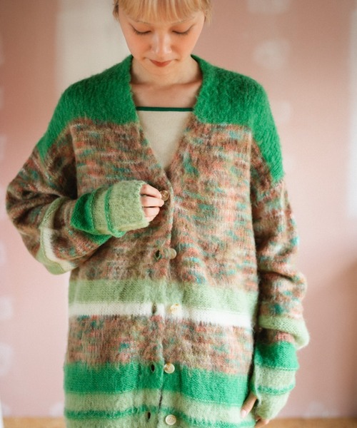 PAMM（パム）の「汽水域のニットカーディガン（カーディガン/ボレロ・レディース・グリーン/ブルー系・フリー）」の12枚目の写真