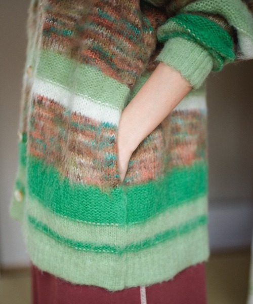 PAMM（パム）の「汽水域のニットカーディガン（カーディガン/ボレロ・レディース・グリーン/ブルー系・フリー）」の14枚目の写真