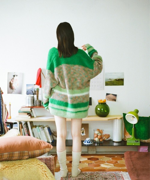 PAMM（パム）の「汽水域のニットカーディガン（カーディガン/ボレロ・レディース・グリーン/ブルー系・フリー）」の7枚目の写真