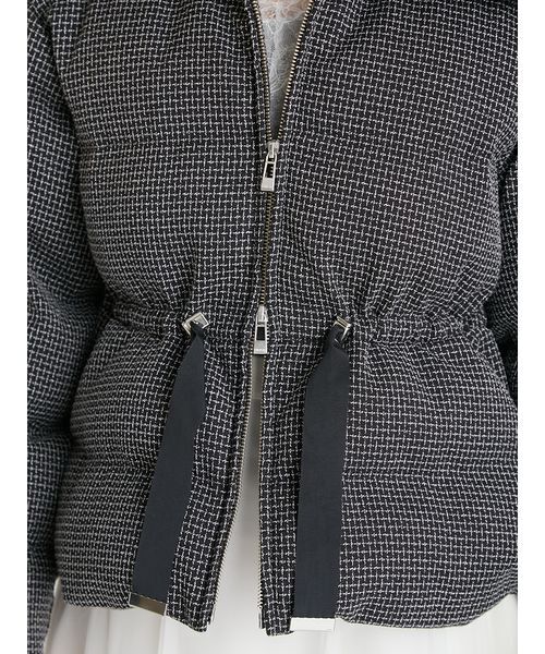 セール】ファー襟付きツイードショートコート（ダウンジャケット