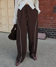 esutoreja | パイピングスウェットワイドパンツ(その他パンツ)