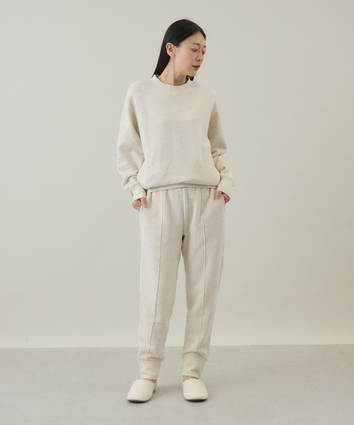 kuros'(クロス)の「【kuros’オリジナル】もちとろスウェットパンツ(スウェットパンツ・レディース・オートミール/ブラック・MEDIUM/LARGE)」の6枚目の写真