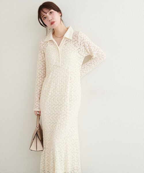 natural couture(ナチュラルクチュール)の「【WEB限定】総レースマーメイドワンピース(ワンピース・レディース・ブラック/アイボリー/ブラウン・FREE)」の2枚目の写真