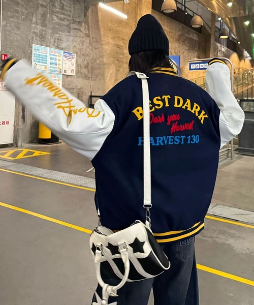 セール】25aw ヴィンテージライク刺繍スタジャン（スタジャン）｜Achic