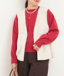 MICO COULIER | フェイクムートンファーベスト(ブルゾン)