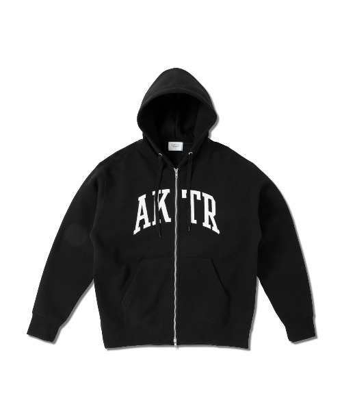 AKTR COLLEGE LOGO SWEAT ZIP HOODIE（アクター カレッジ ロゴ