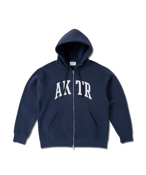 AKTR COLLEGE LOGO SWEAT ZIP HOODIE（アクター カレッジ ロゴ